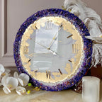 Lavender Gem Glow – Premium Resin Wall Clock