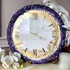 Lavender Gem Glow – Premium Resin Wall Clock