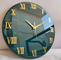 Jungle Green The luxury Resin Art Resin Wall Clock