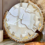 Moonmilk - Silent Round Clock by Saaj 