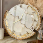 Moonmilk - Silent Round Clock by Saaj 