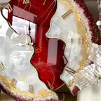 Red Velvet – Luxe Resin Wall Clock by Saaj 