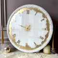 Snowbloom White – Handcrafted Resin Wall Clock