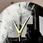 Black & White Symphony – Handcrafted Resin Wall Clock