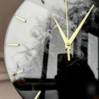 Black & White Symphony – Handcrafted Resin Wall Clock